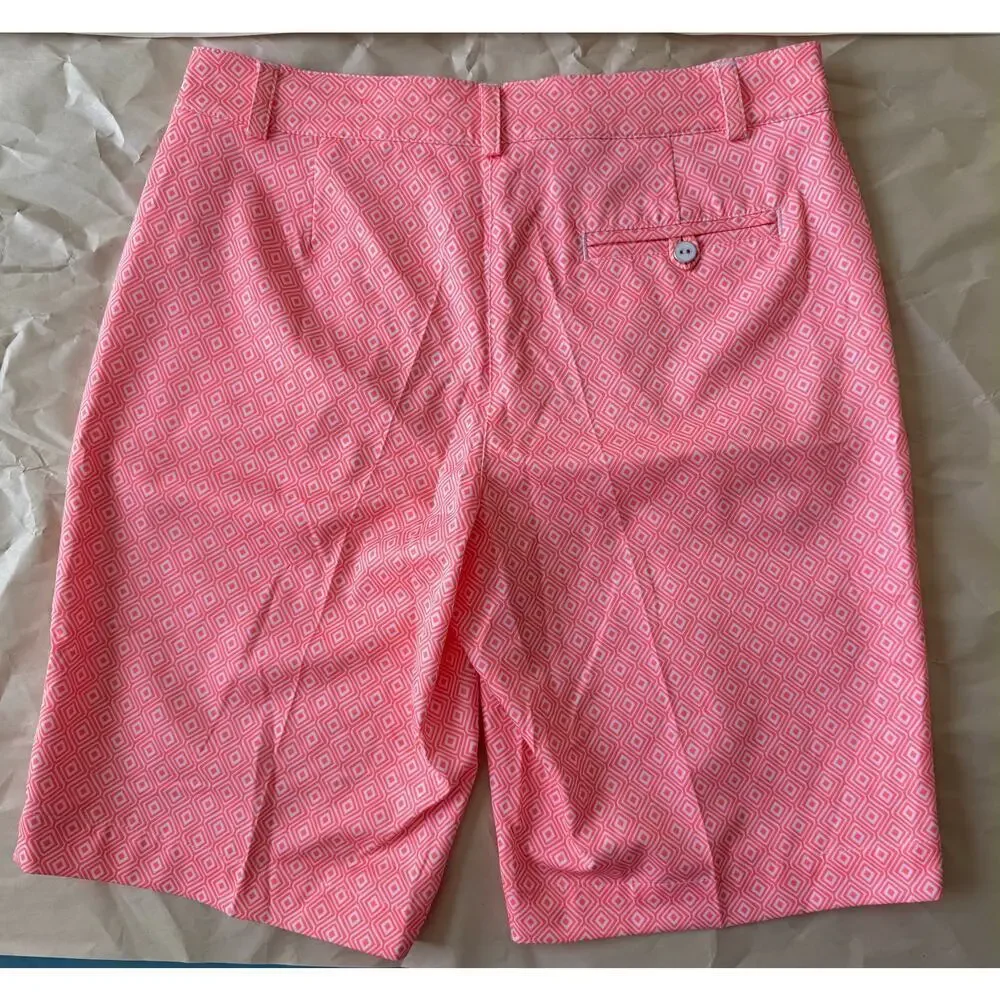 Lady Hagen Coral Tropical Print Shorts Size 2